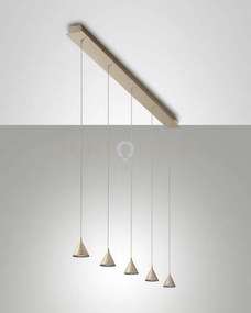 Delta sospensione 5 luci oro opaco 3443-48-225