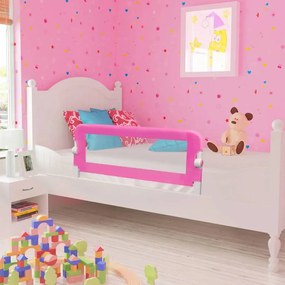 Barriera Di Sicurezza Per Letto Bambino 102 X 42 Cm Rosa /