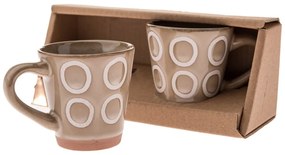 Tazze in set per espresso marrone chiaro in ceramica 2 pz 100 ml – Dakls