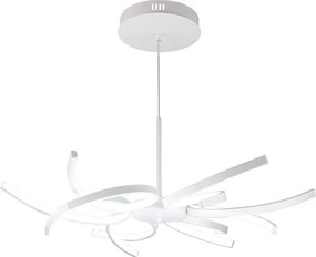 Lampadario LED neoclassico Lidia bianco Ø75cm, luce con 3 temperature di colore 5000 lumen