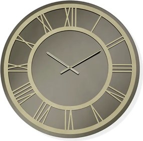 Orologio ETHAN rotondo D60 cm in cristallo Bronzo e numeri Oro
