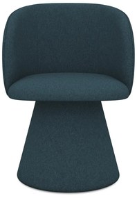 Sedia da pranzo color petrolio in imbottito Maia – Makamii