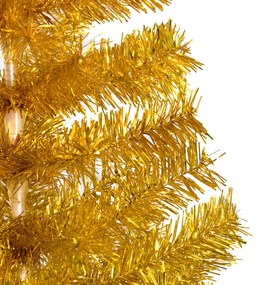 Albero di Natale Preilluminato con Palline Oro 180 cm PET