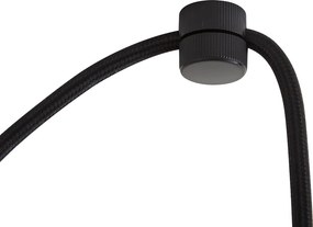 Lampada a sospensione di design Nera con paralume effetto legno e vetro opale 3 luci - Tulip