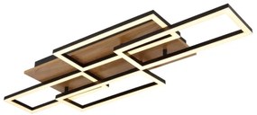 Globo 67359-40 - Lampada da soffitto LED dimmerabile JEFFRY 40W/230V 32,5 x 87,5 cm marrone/nero + telecomando