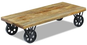 Tavolino Da Salotto İn Legno Di Mango 120x60x30 Cm /