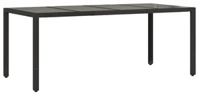 Set bistrò da giardino 9 pz con cuscini in polyrattan nero