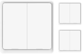 Immax NEO 07507C - SET 3x Interruttore 2-bottoni SMART 3xCR2430 Zigbee 3.0 Tuya