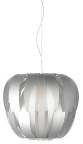 Sospensione Moderna 1 Luce Queen In Polilux Silver D29 Made In Italy