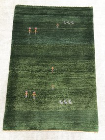 Gabbeh Tappeto persiano 90 x 130 Verde (Iran) Annodato A Mano