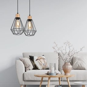 Brilagi - Lampadario a sospensione con filo WOODY BASKET 2xE27/60W/230V quercia