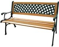 Panca da Giardino in Legno e Ghisa 52x125x74 cm Ranieri Rombo