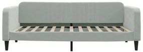 Letto da giorno grigio chiaro 100x200 cm in velluto