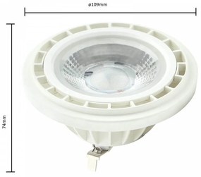 Lampadina LED ES111 15W G53 12V Colore Bianco Naturale 4.000-4.500K, Scegli l'angolo di illuminazione Test 2, Scegli la possibilità di orientare i moduli Bianco naturale