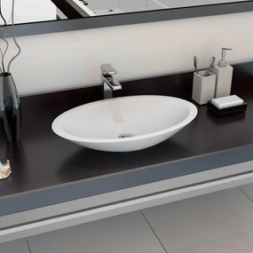Lavandino 59,3x35,1x10,7 Cm Blocco İn Marmo/minerale Bianco /