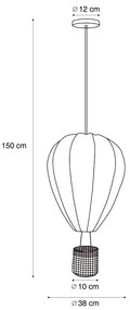 Lampada a sospensione per bambini rosa a forma di mongolfiera - Air Balloon
