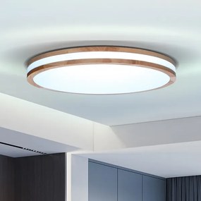 Brilagi-LED Plafoniera dimmerabile MOLINA LED/72W/230V 3000-6500K finitura rovere Ø 78 cm + telecomando