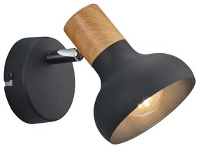 Lampada da parete nero opaco ø 10 cm Latika - Reality