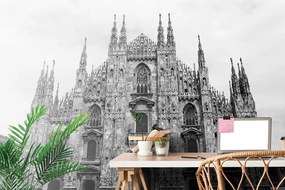 Carta da parati – Cattedrale di Milano in bianco e nero
