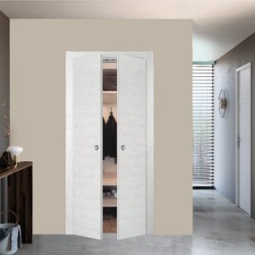 Porta cabina armadio a battente Kent in legno colore bianco, L 80 x H 210 cm, apertura reversibile