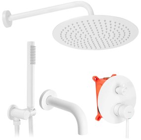 Set da vasca-doccia da incasso Rea Lungo WHITE Matt + BOX