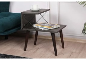 Comodino CROSS 55x50 cm marrone