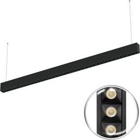 Lampada Lineare LED Sospesa 40W 120cm con driver Philips Bianca o nera