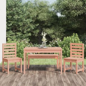 Set Da Pranzo Per Giardino 4 Pz İn Legno Massello Di Douglas /