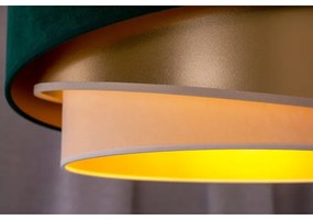 Duolla - Lampadario a plafone KOBO 1xE27/15W/230V diametro 45 cm verde/oro/color crema