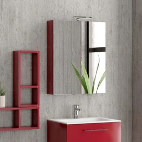 Composizione mobile lavabo bagno 60 cm, specchio contenitore e 2 pensili EL-60C - KAMALU