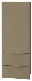 Colonna bagno sospesa 110 cm tortora opaco con anta e cassetti Matisse