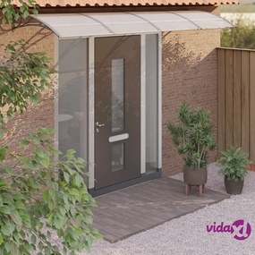 vidaXL Tettoia per Porta Grigia 350x100 cm in Policarbonato