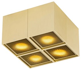 Faretto di design oro 4 luci - Qubo Honey