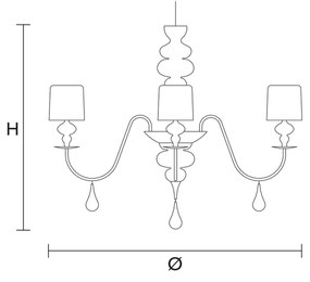 Lampadario Contemporaneo Eva In Plastica Cemento Alluminio 10 Luci