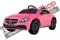 Auto Macchina Elettrica per Bambini Mercedes C63 AMG 12V colore Rosa