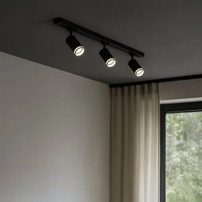 Faretto per sistema a binario monofase PIPE 1xGU10/10W/230V nero