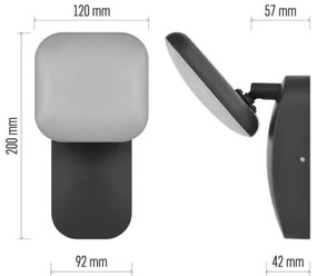 LED Lampada da parete flessibile per esterni NIKA LED/12,5W/230V IP44