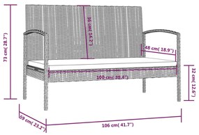 Set Divani da Giardino 16 pz con Cuscini in Polyrattan Nero