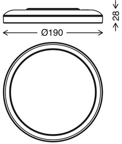 Briloner 7150-416 - Plafoniera LED SLIM LED/12W/230V d. 19 cm