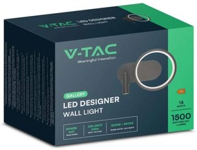 Applique Lampada LED da Muro 14W 250*100*180mm in Metallo Colore Nero 3000K SKU-14981
