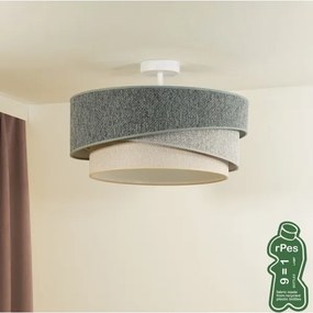 Duolla-Lampadario a plafone KOBO ECO REC. 1xE27/15W/230V d.45 cm verde/grigio/color crema