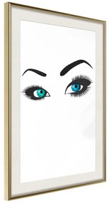 Poster  Piercing Gaze  Cornice Quadri Cornice d'oro con passe-partout, Larghezza x Altezza Home decor 30x45