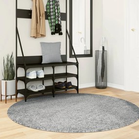 Tappeto Shaggy Pamplona A Pelo Lungo Moderno Verde Ø 160 Cm /