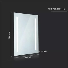 LED Specchio retroilluminato riscaldato da bagno LED/17W/230V IP44