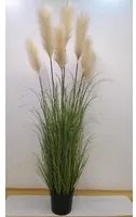 Pianta Artificiale di Festuca Glauca con Vaso H.175 cm Verde