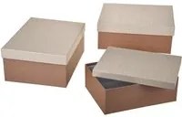 Set 3 Scatole Rettangolare 40x31x18 cm