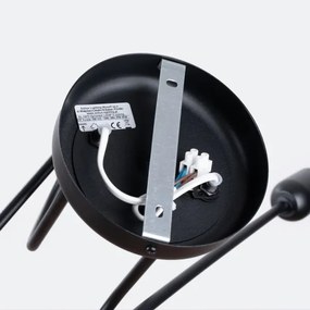 Sollux SL.1472 - Lampadario a plafone LOOP 2xE27/15W/230V nero