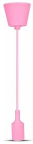 Lampadario su filo 1xE27/60W/230V rosa