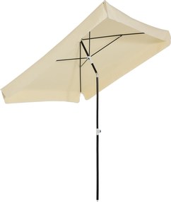 Ombrellone da Giardino 2x2 m Palo Ø28 mm in Matallo e Poliestere Bianco Crema...