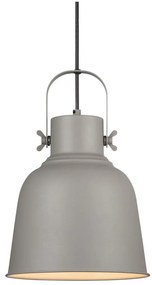 Nordlux - Lampadario a sospensione con filo ADRIAN 1xE27/25W/230V diametro 25 cm grigio